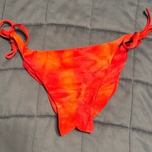 Vibrant Orange Tie-Dye Bikini Bottom